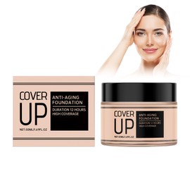 Liquid Concealer, 50 ml Concealer Foundation Smooth Waterproof Natural Concealer Liquid, Conceals Blemishes, Dark Circles, Wrinkles Full Coverage Foundation for a Flawless Complexion