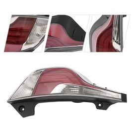 Tail Light Assembly for Toyota Prius C 2015 2016 2017 Left Driver Side Rear Tail Lamp Replacement Clear & Red Lens Black Housing 81561-52D11 TO2818155 (Left Driver Side)