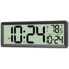 14" Large Digital Wall Clock Battery-Operated with Temperature, Date, DST
