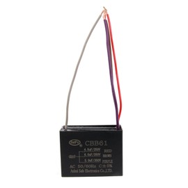AKZYTUE CBB61 Capacitor 4.5uf+6uf+5uf 350V AC Ceiling Fan 4 Wire 50/60Hz for Starting Electric Fan Generator Pump Motor