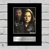 Iconic pics Jodie Foster and Anthony Hopkins Signed Mounted Photo