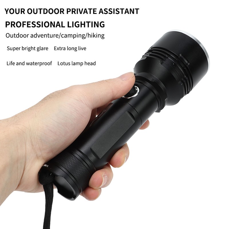 Diving Flashlight Magnetic Switch Aluminum Alloy IPX8 Waterproof 1500LM Strong