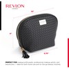 REVLON Basketweave Makeup Pouch - Small Makeup Pouch, Compact Travel