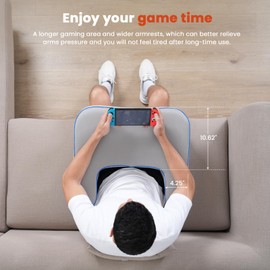 Keduwa Reading Pillow for Gaming,Lap Desk Pillow for Laptop,Arm Rest Pillow for Reading, Working, Crocheting, Playing Steam Deck Switch or Sitting in Bed,Sofa