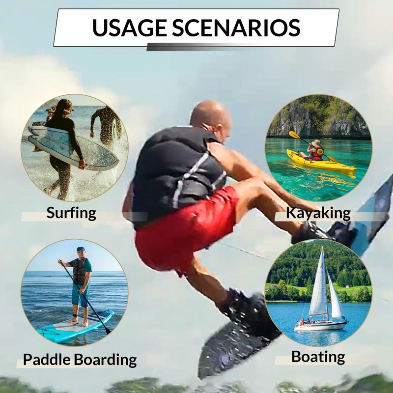 Jet Pilot Shaun Murray CGA Approved Neoprene Vest PFD (Black,