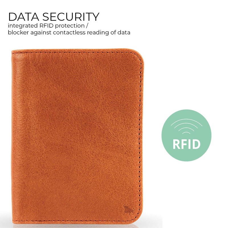 BULLAZO Fino Urban Slim Leather Wallet with RFID Protection, Black,