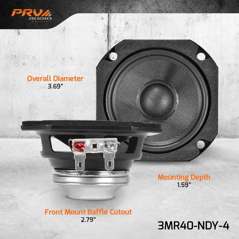 PRV Audio 1x PRV Audio 3MR40-NDY-4 Midrange Neodymium 3" Car