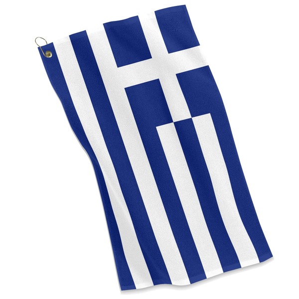 ExpressItBest Golf/Sports Towel - Flag of Greece - Greek