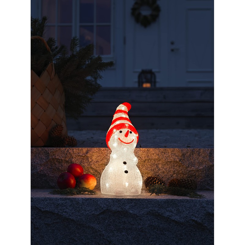 Konstsmide LED Acrylic Snowman, 32 Warm White Diodes, 24 V,
