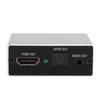 Digital Optical Fiber Analog HDMI Audio Splitter Aluminum Black 4K