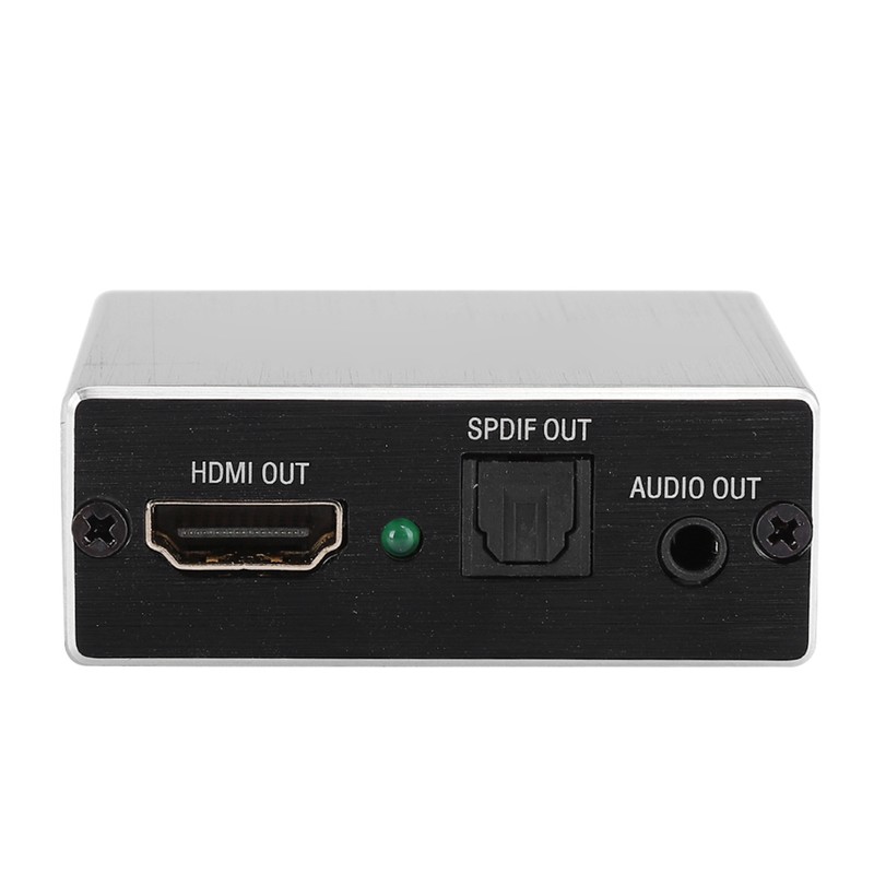 Digital Optical Fiber Analog HDMI Audio Splitter Aluminum Black 4K