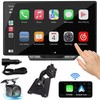 Hynhsun Portable Wireless Apple Carplay/Android Auto Screen for Car, 7"