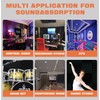 yxijzlg24 Pack Acoustic Foam Panels，2“ x 12” x 12” Sound