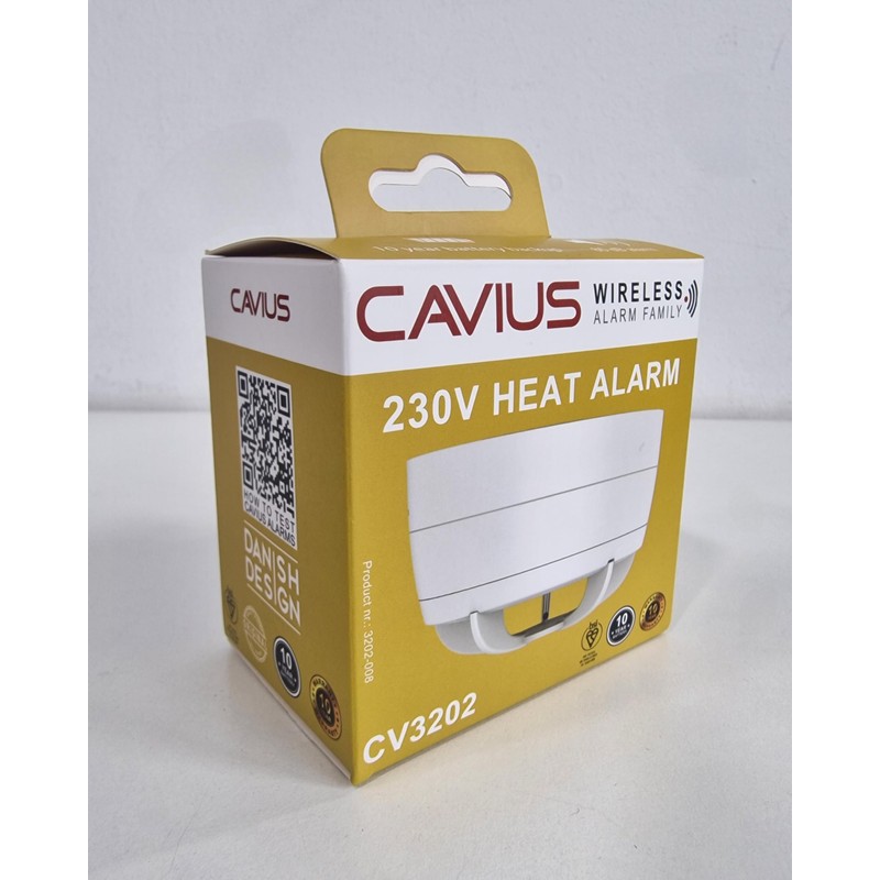 1 x Cavius RF Mains-Powered Heat Alarm | CV3202