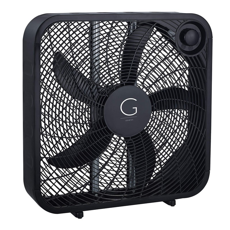Genesis 20" Box Fan, 3 Settings, Max Cooling Technology, Carry