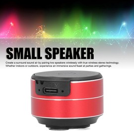 Portable BT5.3 Speakers, Wire Less Stereo Sound Speaker with Suction Cup, 3W 4Ω 27 Mm Shower Speaker, Suitable for Home Party Outdoor Beach, for Birthday Christmas (Red)
