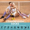 OUIVIAL 6 Pairs Compression Socks for Women Men 20-30mmhg Graduated