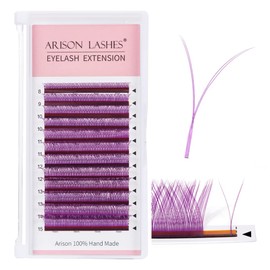 Light purple YY Eyelash Extension Lashes C Curl 0.07mm, 8-15mm Faux Mink Cluster Lash Extensions Soft Y Lashes Extensions Premade (8-15MM, 0.07-C,Light purple)