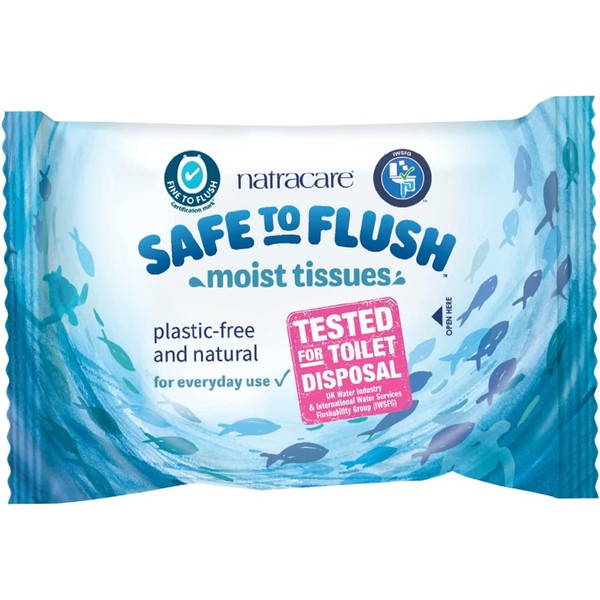 Natracare Moist Tissues Safe to Flush 30 Counts