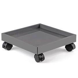 Skelang - Bandeja cuadrada para plantas, bandejas para macetas con ruedas, paleta de plantas de ABS, platillo resistente para plantas para mover macetas, plantas de flores de cubierta, capacidad de