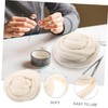 Tofficu Natural Roving Wool Fiber for Needle Felting DIY Craft