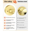 Haidms 2 Pack Gold Door Handles - Brushed Gold Interior