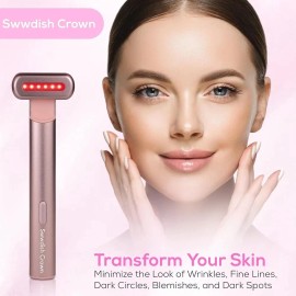 Swwdish Crown Skincare Advanced Light Therapy Wand 7 Color Therapy Wand For Acne/Age Spots