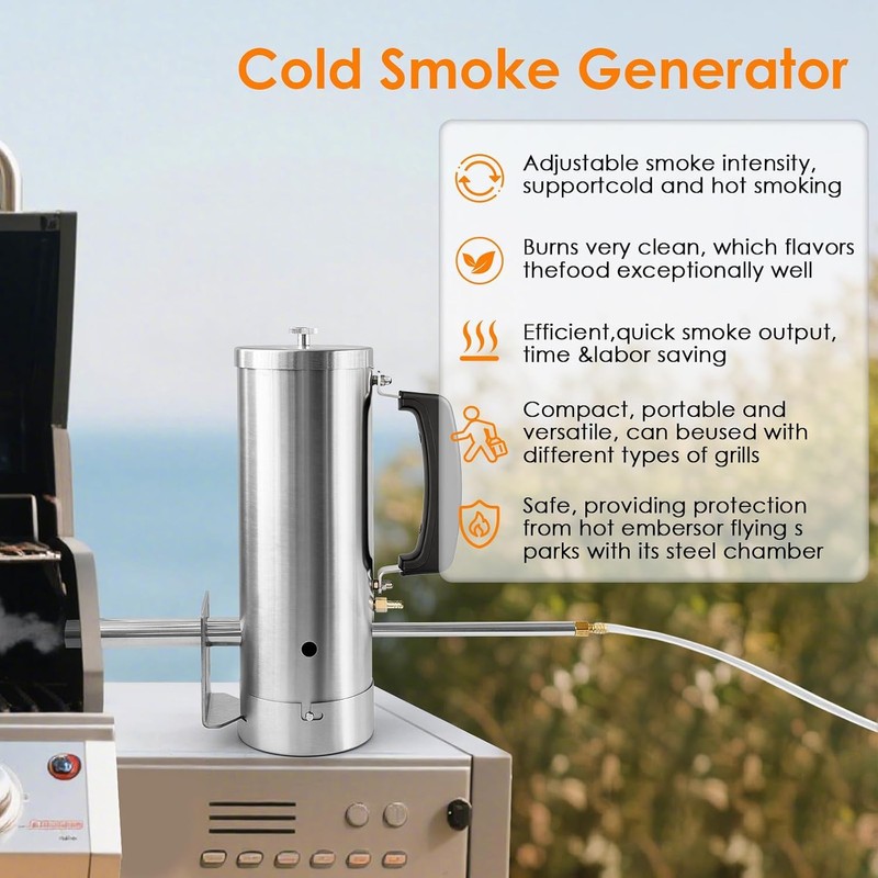 Smoke Generator, pellet smoker, Electric Cold/Hot Smoker Generator