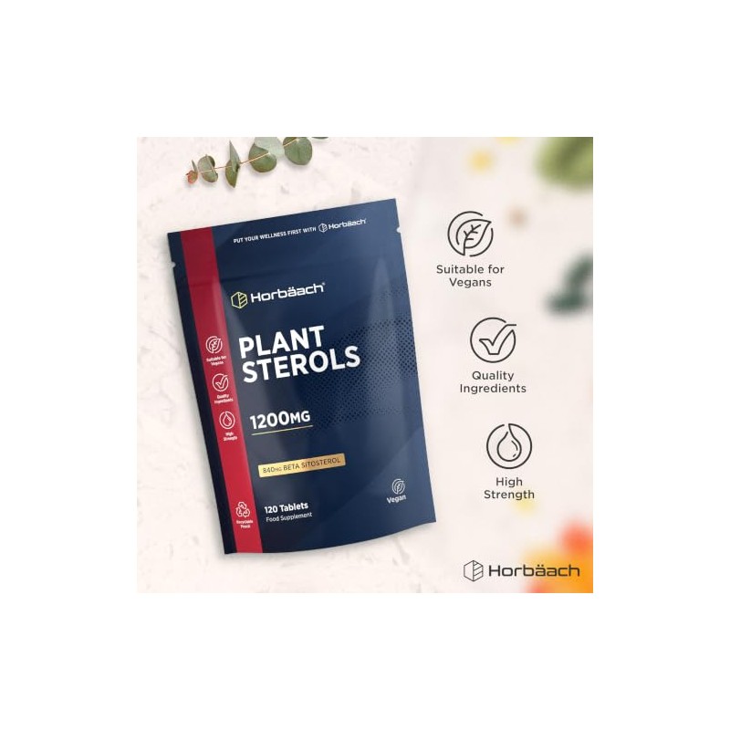 Plant Sterols 1200mg - 120 Tablets - with Beta-Sitosterol