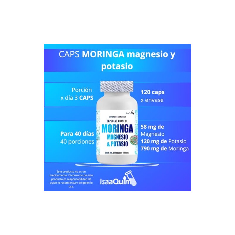 IsaaQuim Citrato de Potasio + Citrato de Magnesio + Moringa