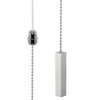 Bathroom Light Pull Chain – Polished Chrome Square Bar &