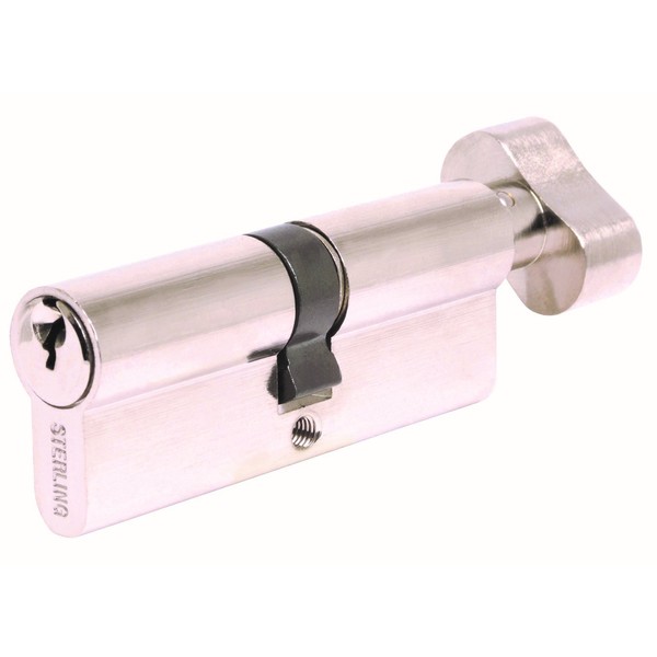 Sterling Locks ETN5050V Euro Profile Thumbturn Cylinder, Nickel, 50 x 50 mm