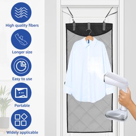 Abizarch Over The Door Press Pad Heat-resistant Over The Door Steam Pad Vertical Hanging Over Door Clothes Steamer Pad Foldable Over Door Clothes Steamer Pad Portable for Clothes Steaming 45.27×18.89i