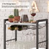 TUTOTAK Bar Cart, Home Bar Serving Cart, Small Wine Cart