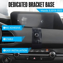 CARFIB for Mazda 3 Car Phone Holder Mount Accessories Magnetic Magnet 2022 2021 2020 2019 Cell Phone Air Vent Dedicated Navigation Black