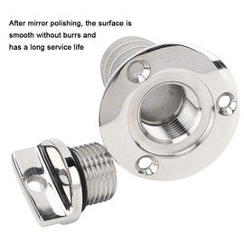 fasient1 Garboard Drain Plug, 316 Stainless Steel Oval Garboard Drain Plug Bleed Connector Fixing Boats Parts 17.5mm Nozzle Inner Diameter
