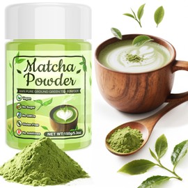 Matcha Green Tea Powder -150g Ceremonial Grade Matcha Tea, Richly Flavored Powder for Drinking, Cooking, Baking, Smoothie, Vegan Friendly