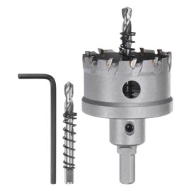 HARFINGTON Metal Hole Saw TCT Carbide Cutter 54mm / 2-1/8" Dia for Stainless Steel, Metal, Aluminum Alloy, Copper, Brass, Plastic, with Extra Center Bit