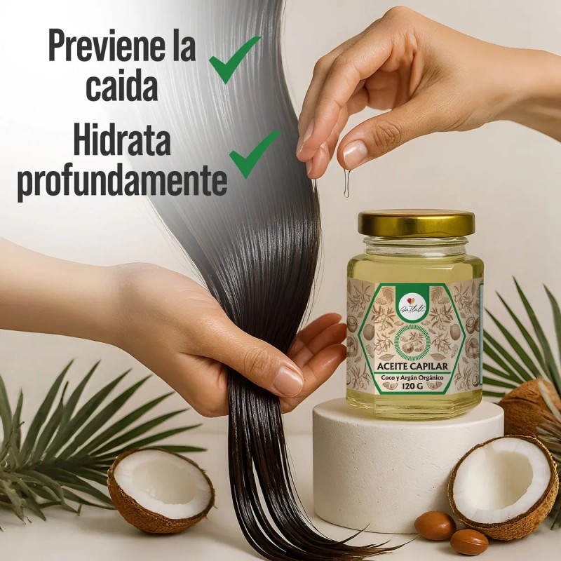 Aceite Capilar Anticaída Coco Y Argán 120g Ga Tlali