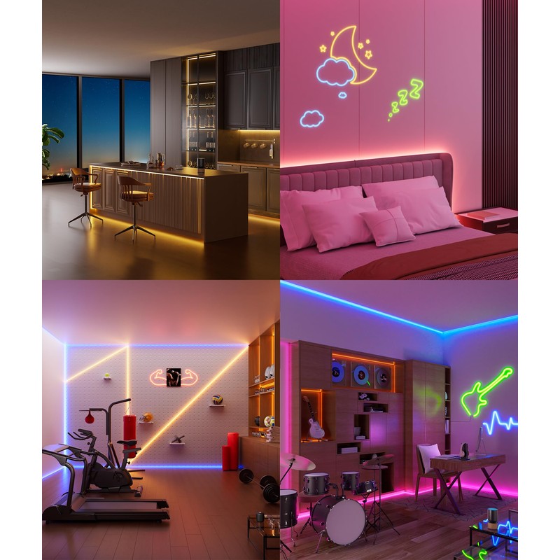 DeckTok 100FT Led Neon Rope Lights Strip - Flexible Led