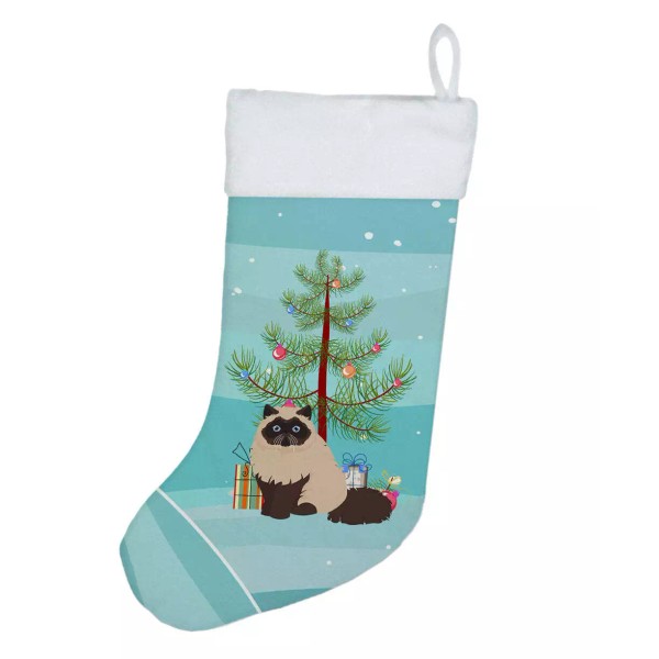 Colorpoint Persian Hymalayan Cat Merry Christmas Christmas Stocking CK4759CS