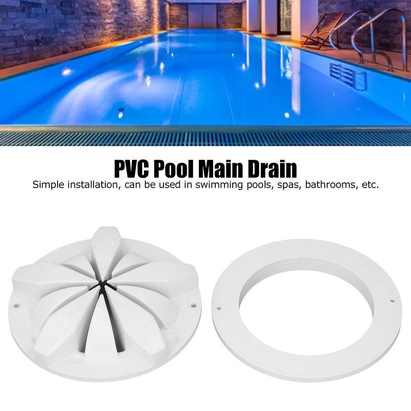 Swimming Pool Main Drain PVC White Round Hot Spring Pool