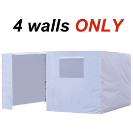 Eurmax USA Full Zippered Walls for 10 x 15 Easy Pop Up Canopy Tent,Enclosure Sidewall Kit with Roller Up Mesh Window and Door 4 Walls ONLY,NOT Including Frame and Top（Turquoise）