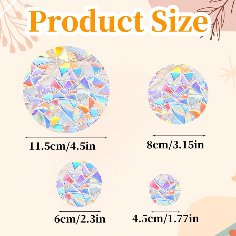 78 PCS Anti Collision Window Stickers, Circle Bird Window Stickers