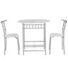 VECELO 3-Piece Dining Table Set for Kitchen Breakfast Nook, Faux