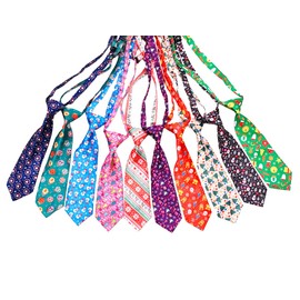 PET SHOW 10pcs Christmas Medium Dog Ties Neckties for Large Dogs Adjustable Holiday Grooming Accessories Neck Ties Bowties Girl Boy Festival Costumes Puppies Cats Photography Party Gift Favor