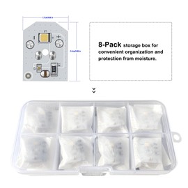 (8-Pack) New Upgraded WR55X11132 LED Light Replacement for GE Refrigerator Light Bulb - Compatible with WR55X25754, WR55X26486, WR55X30602, EAP12172918, AP6261806 - Waterproof, No Plastic Cover