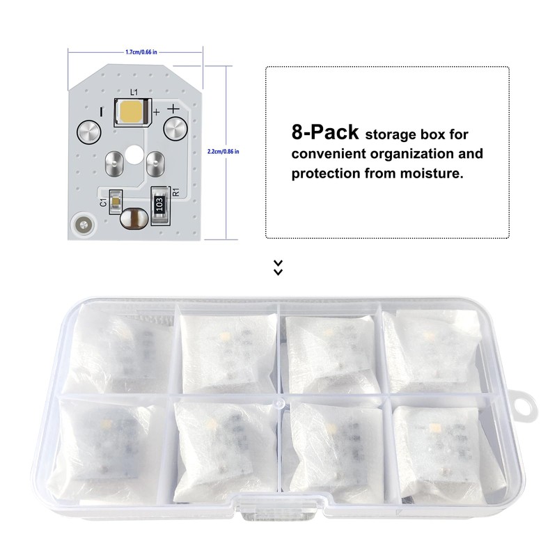 (8-Pack) New Upgraded WR55X11132 LED Light Replacement for GE Refrigerator