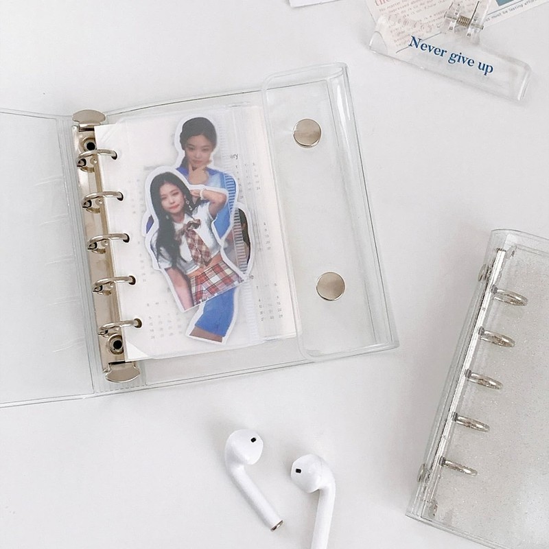 Sticker Notebook, Transparent, M5 Size, Removable, 10 Refills + 2