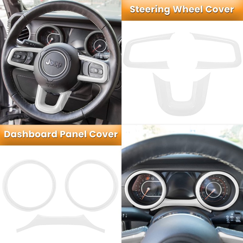 23PCS Full Set Interior Decoration Trim Kit for Jeep Wrangler